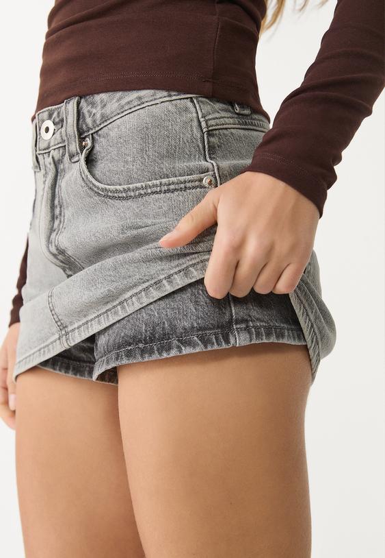 Casual Denim Mini Skort for Everyday Style