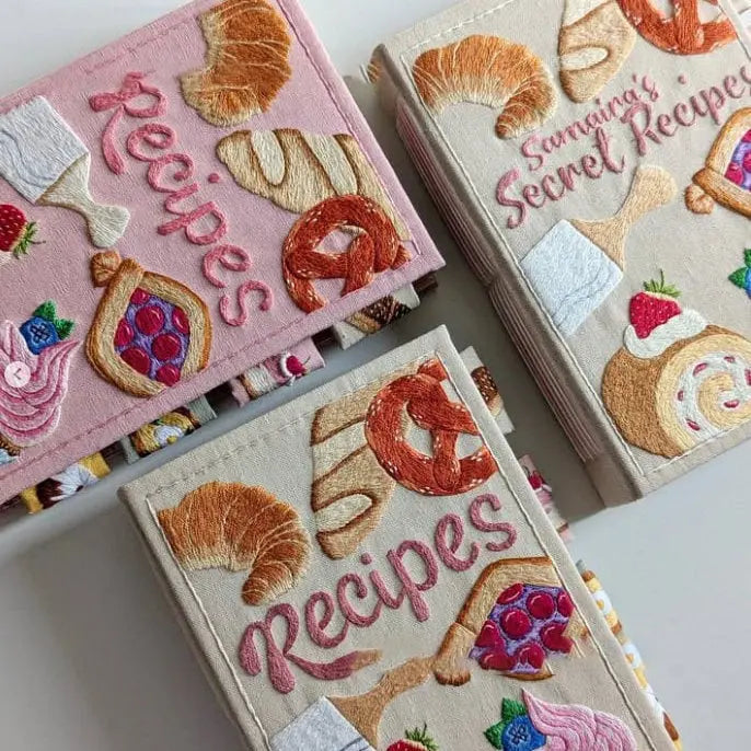 Culina™ - Embroidered Splash-Proof Recipe Book
