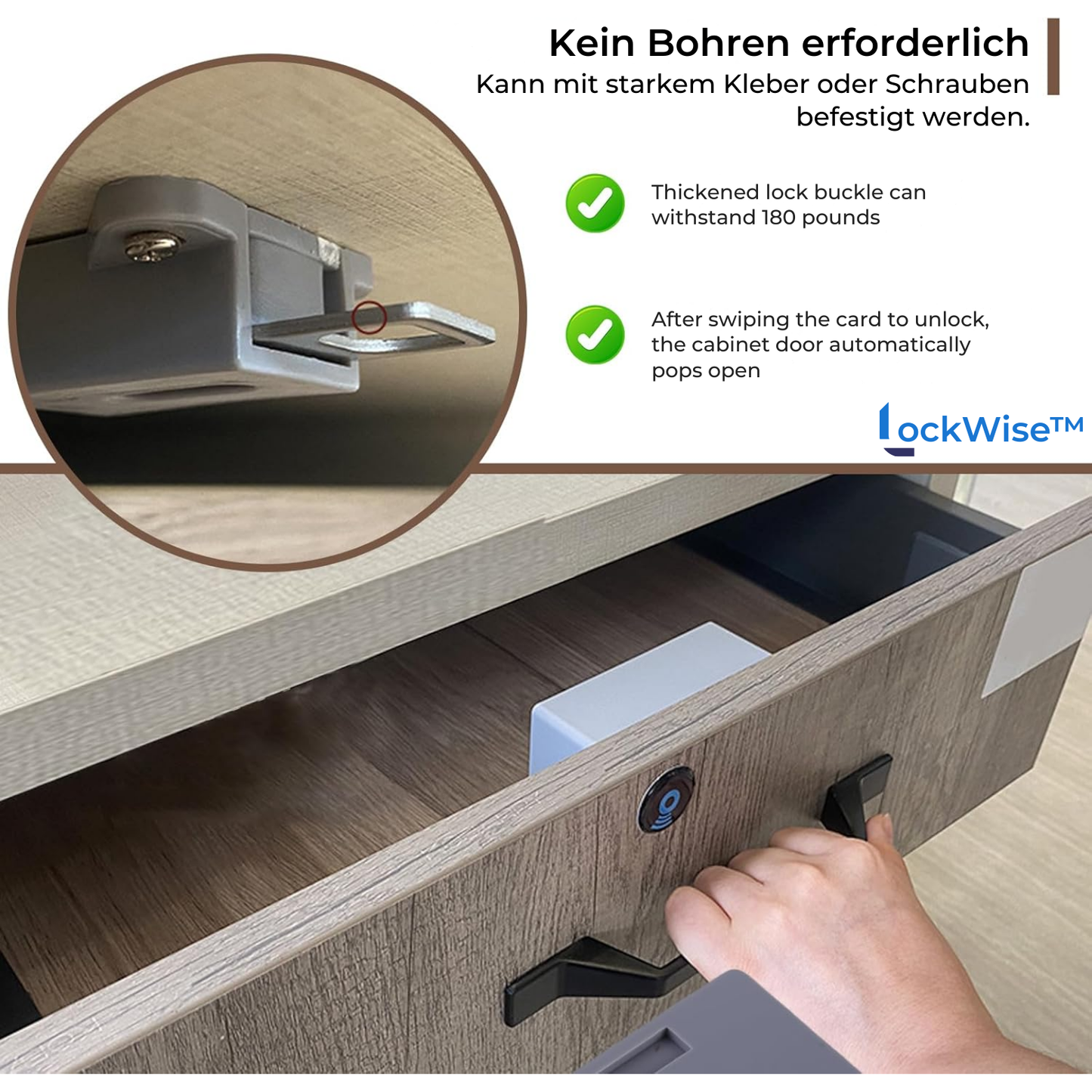 Sleek RFID Cabinet Lock for Secure Doors and Drawers