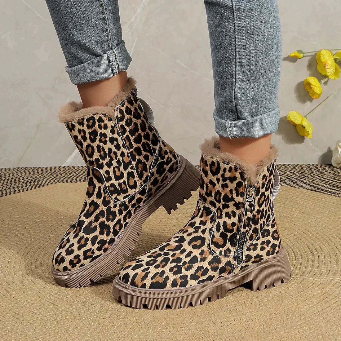 Chic Leopard Print Ankle Boots for Trendy Outfits