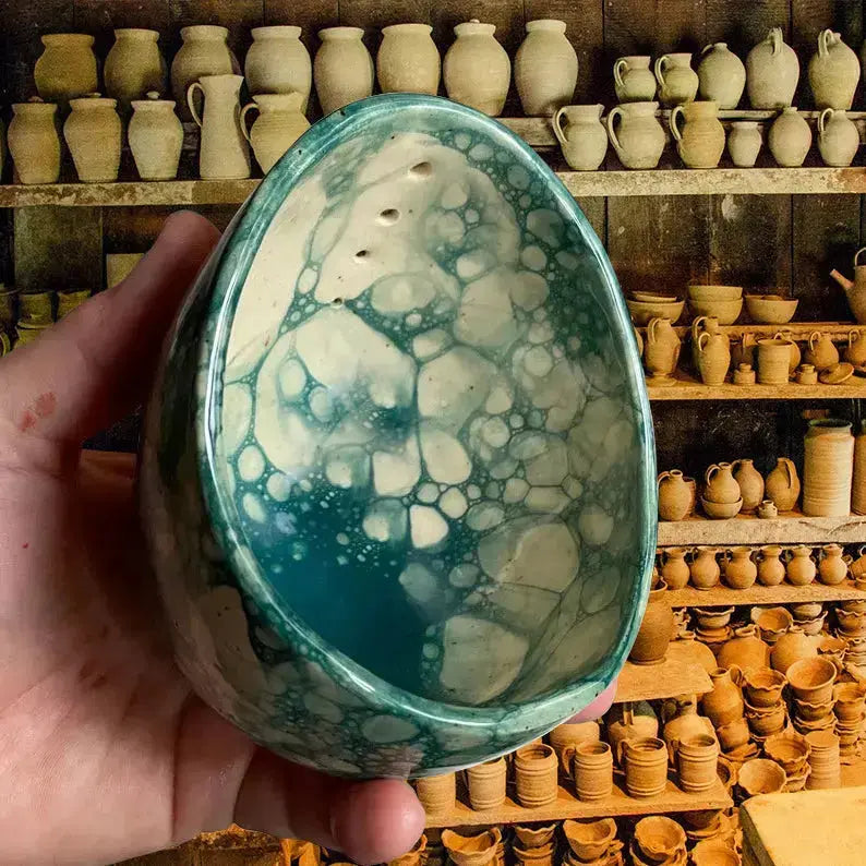 Handmade Ceramic Herb Stripper for Easy Kitchen Prep