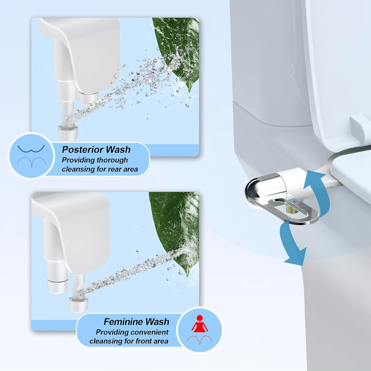 AquaFlow™ - Smart Toilet Flusher with Temperature Control