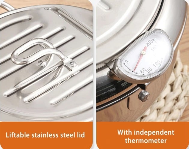 CrispEase™ - Stainless Steel Deep Fryer for Perfect Crispy Fries