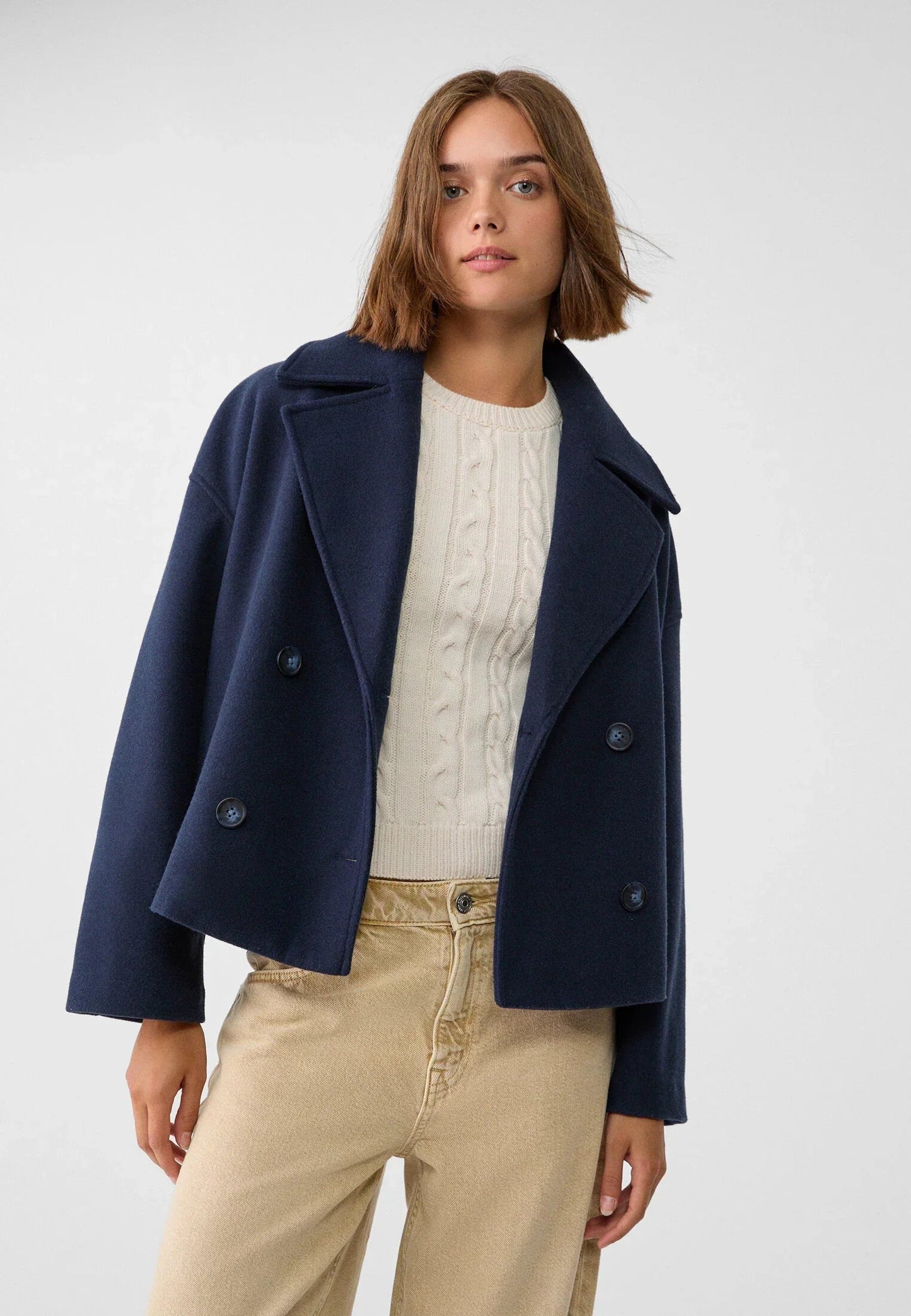 Chic Double-Breasted Short Jacket