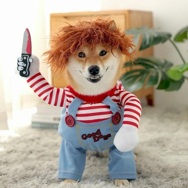Funny Halloween Pet Costume Scary Animal Outfit