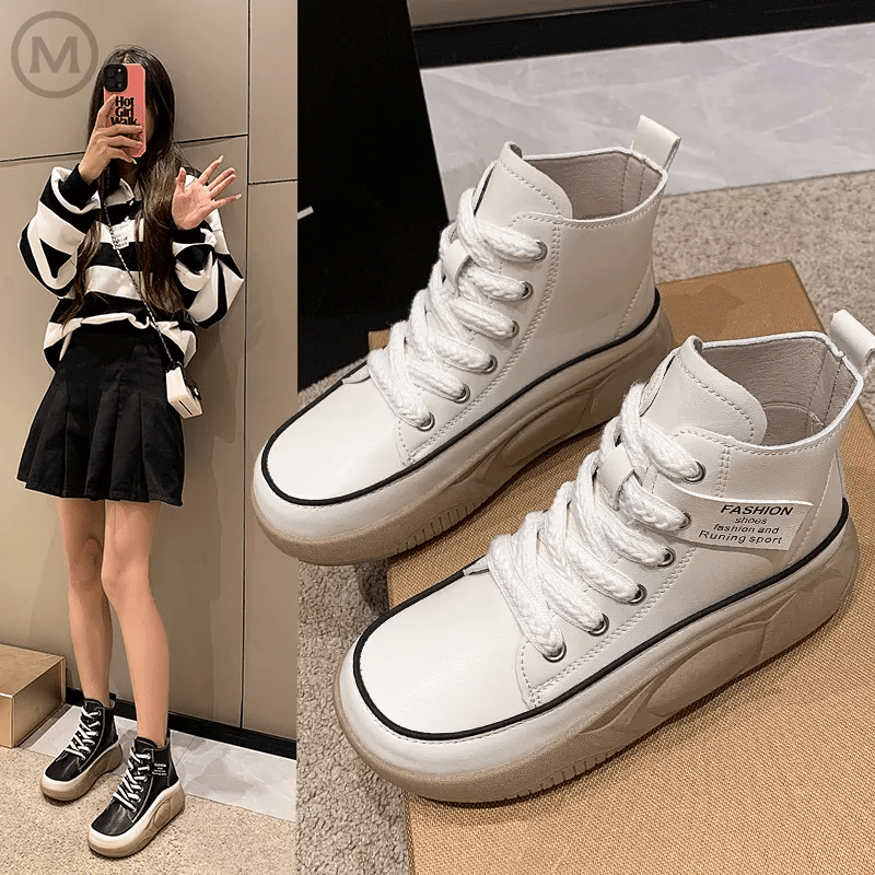 Women's High-Top Chunky Sole Martin Boots