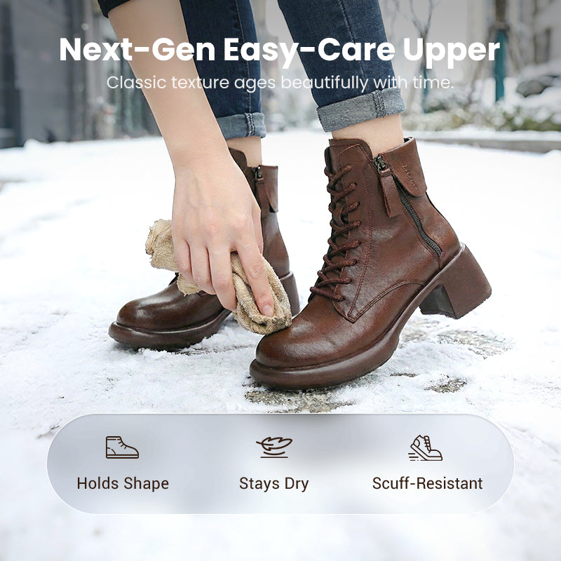 Plush Lined Leather Boots