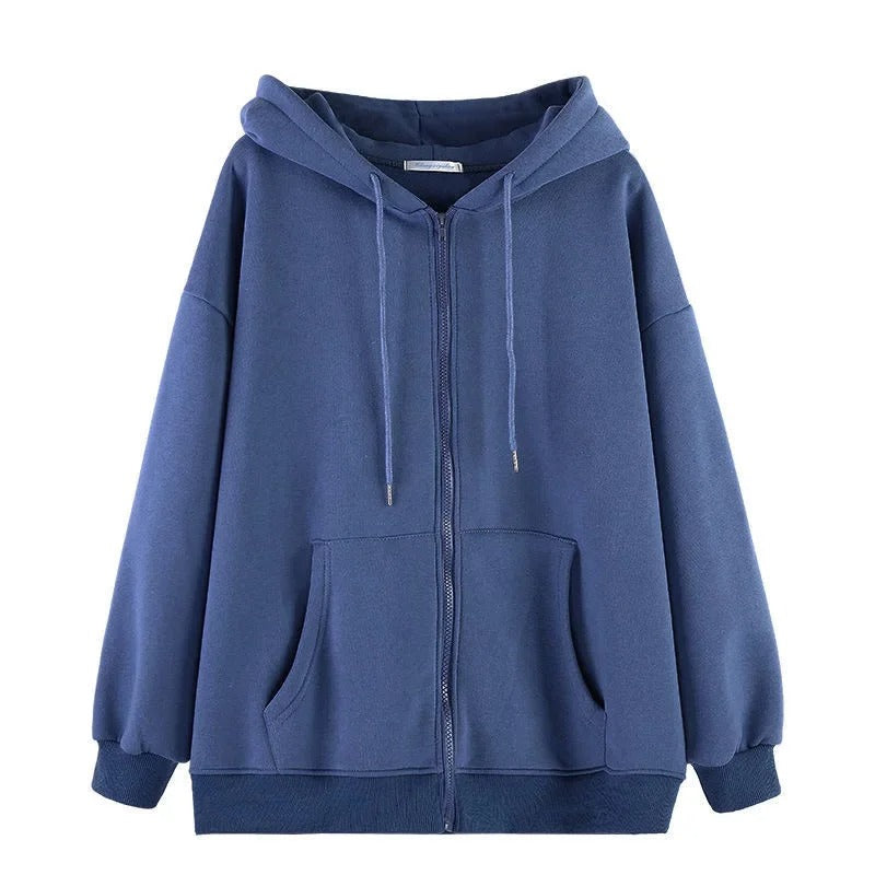 Oversized Korean Style Solid Color Hoodie