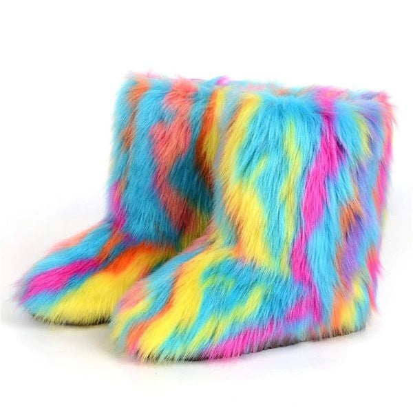 Frosted Fluff Y2K Retro Boots