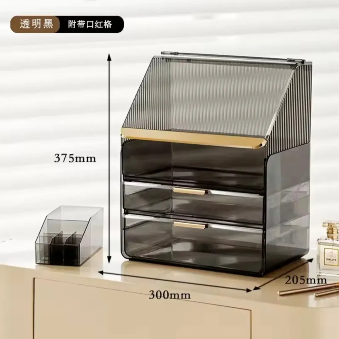 GlowEase™ - Multipurpose Dustproof Cosmetic Organizer Box