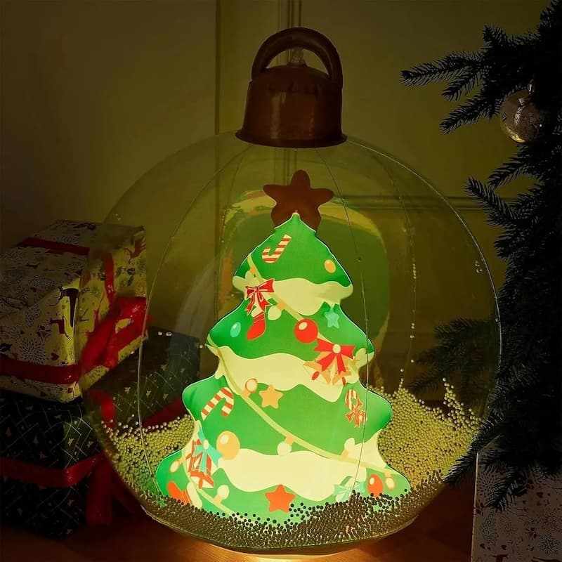 HolidayGlow™ - Remote-Controlled Inflatable Light-Up Ornament
