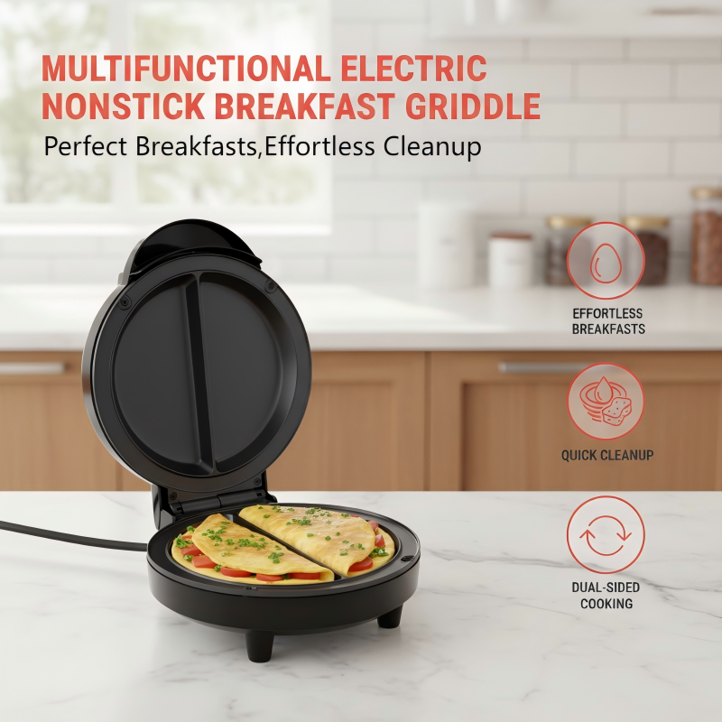 CookEase™ - Electric Nonstick Breakfast Griddle