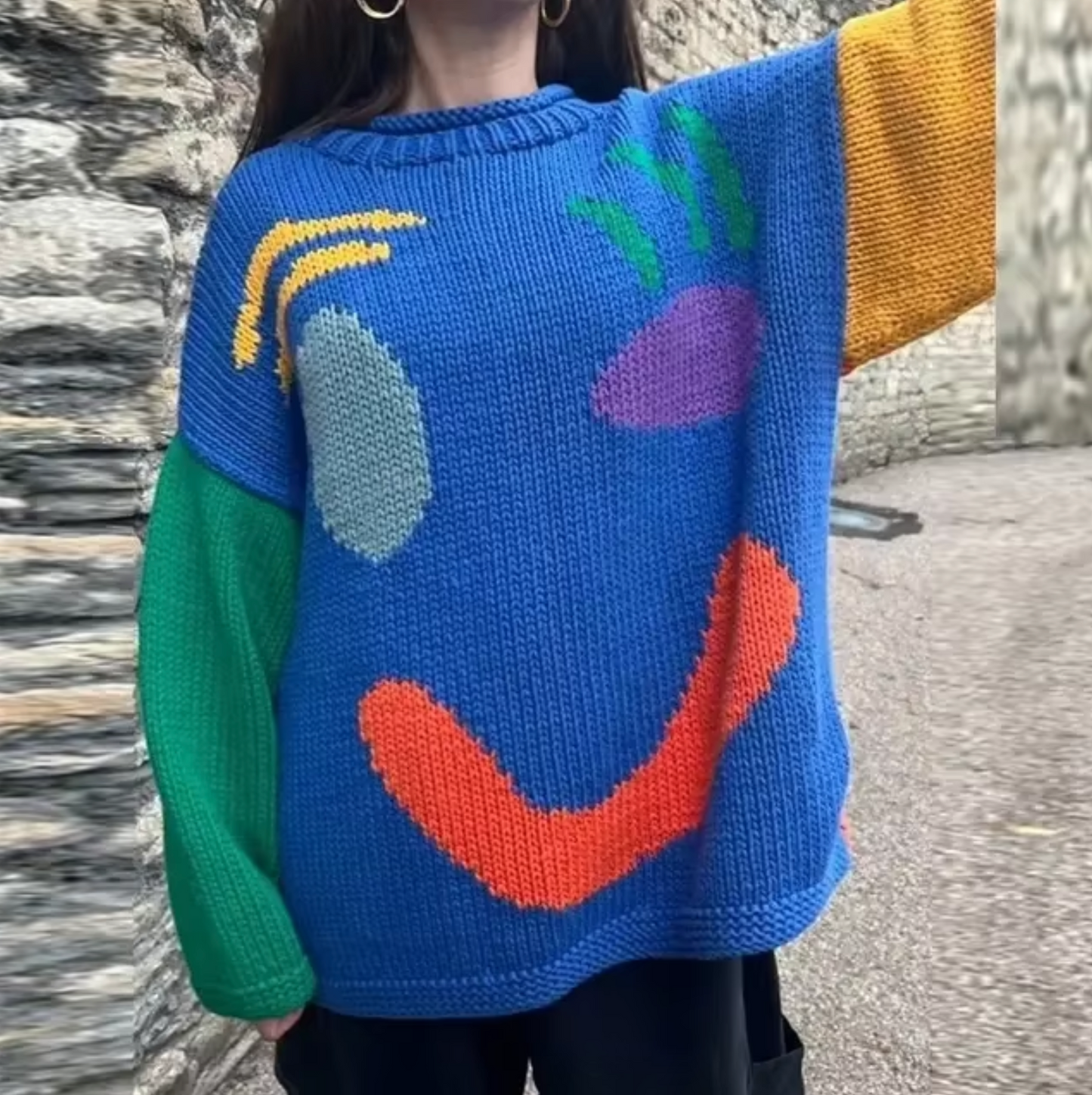 Cozy Oversized Cotton Knit Sweater