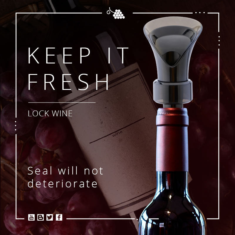 VinoSeal™ - 2-in-1 Red Wine Stopper & Pourer