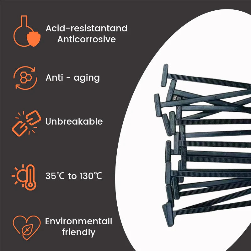 LockStrap™ - Durable Self-Locking Cable Ties for Secure Organization