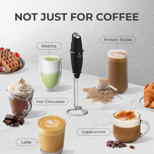 FrothEase™ - Handheld Milk Frother with Stand