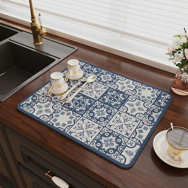 Quick Dry Water Draining Mat for Kitchen and Bathroom