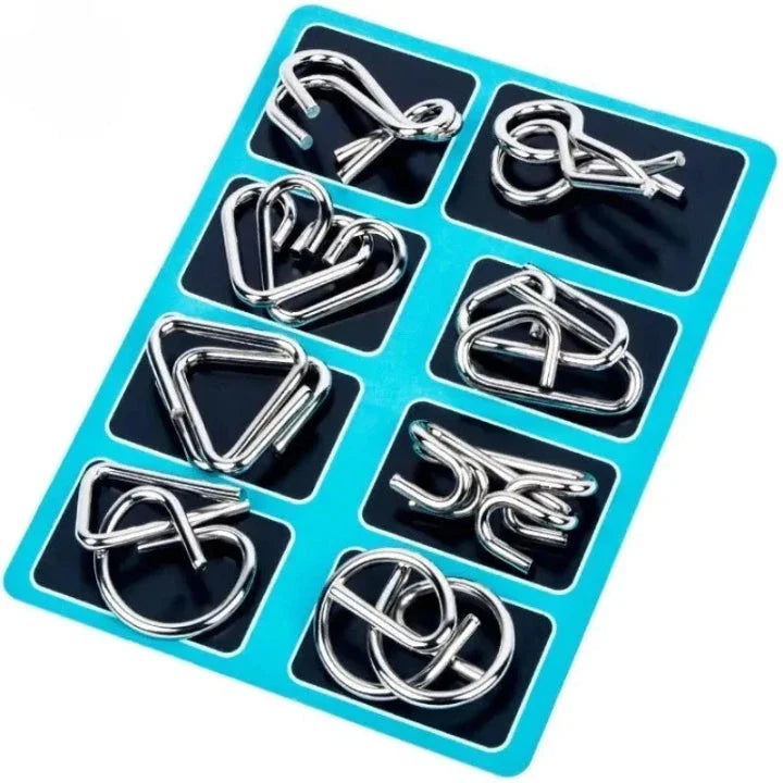BrainFlex™ - Metal Puzzle Set for Cognitive Challenge & Fun