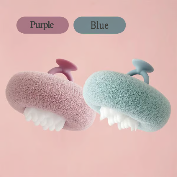 Soft Sunflower Suction Bath Ball for Gentle Cleansing