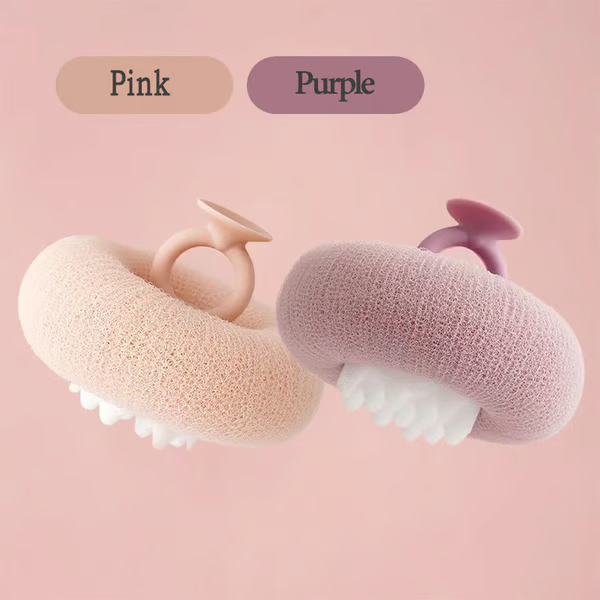 Soft Sunflower Suction Bath Ball for Gentle Cleansing