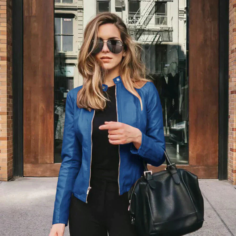 Elegant Italian Leather Biker Jacket