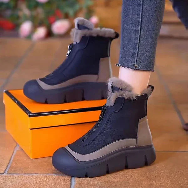 Waterproof Warm Zipper Snow Boots for Women