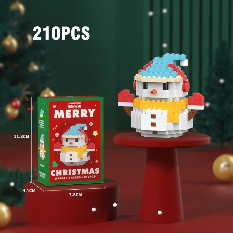 Festive Building Block Figures for Holiday Family Fun