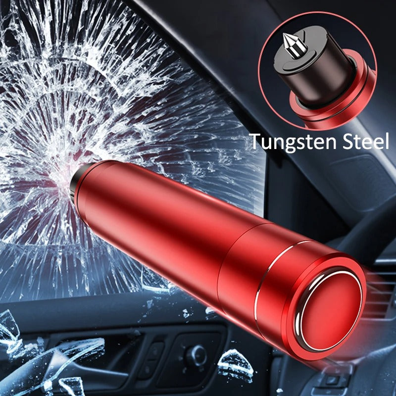 Compact Emergency Car Safety Tool with Glass Breaker and Seatbelt Cutter
