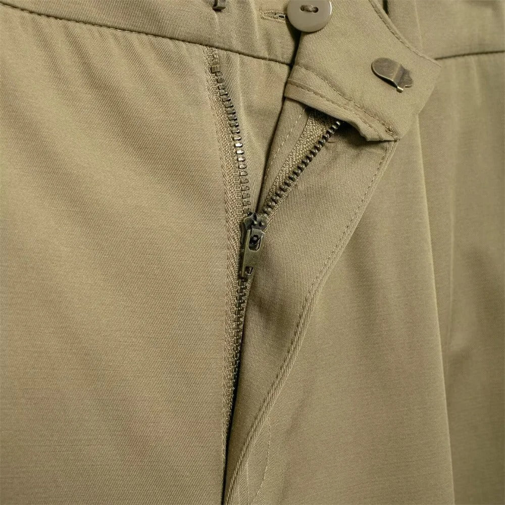 Casual Cargo Jacket with Strap and Pocket Details
