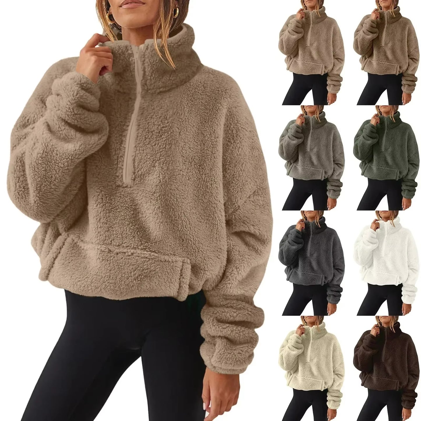 Women's Cozy Plush Half-Zip Fleece Pullover