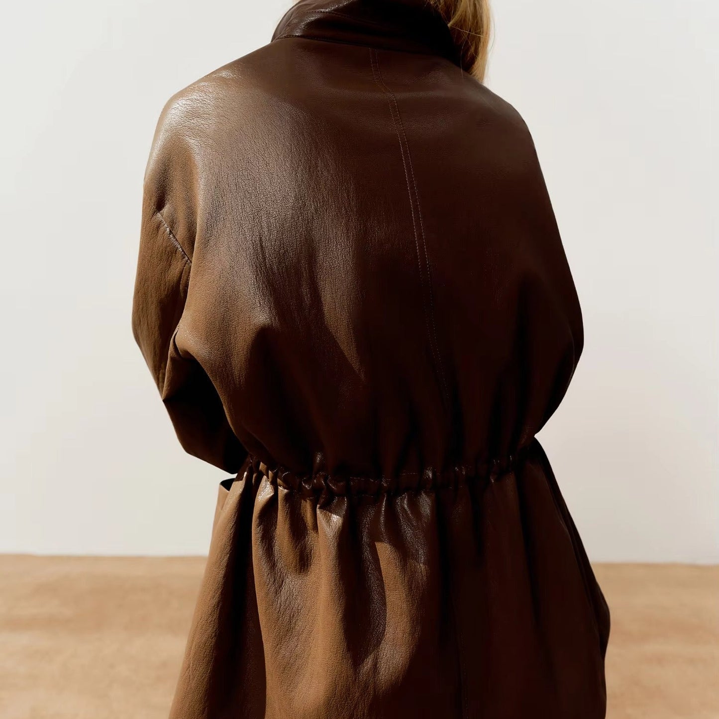 Women's Oversized Leather Jacket