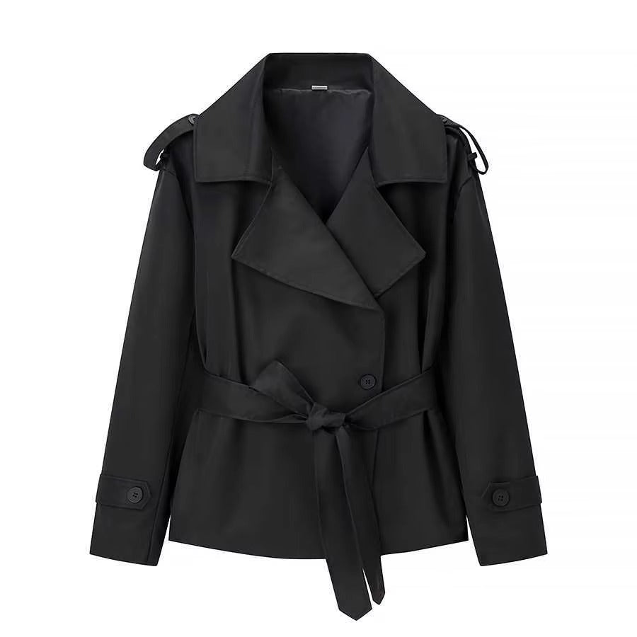 Women's Cropped Belted Blazer
