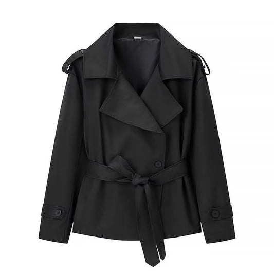 Women's Cropped Belted Blazer
