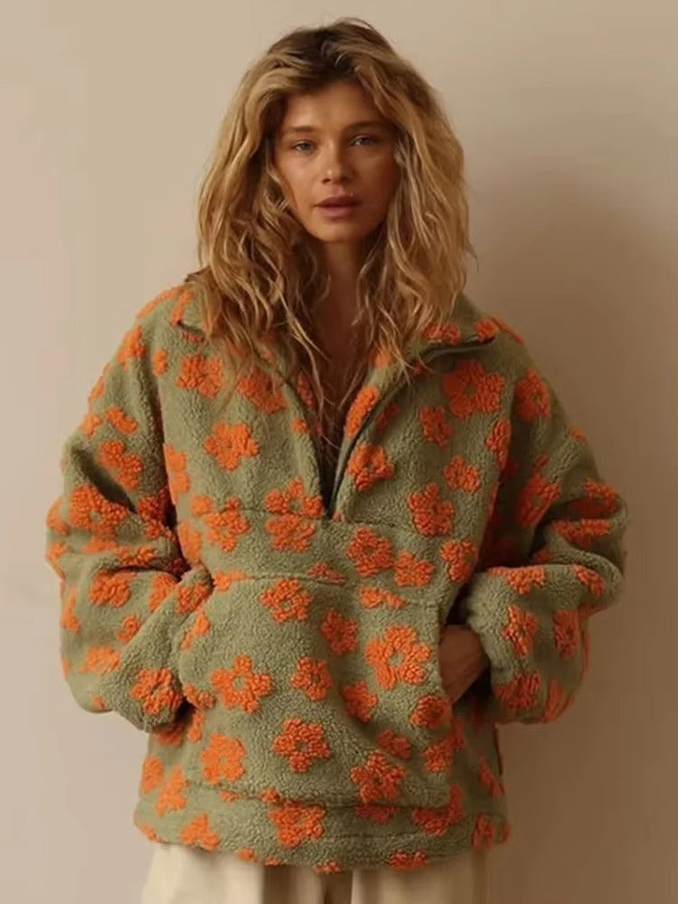 Daisy Bloom Fleece Hoodie
