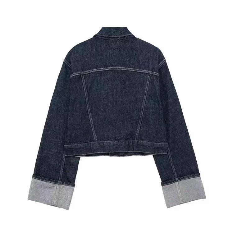 Women's Vintage Cropped Denim Jacket