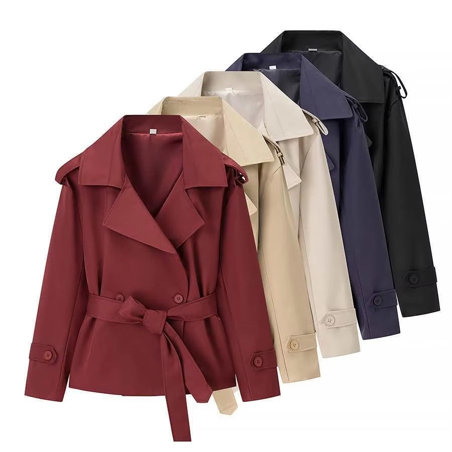 Women's Cropped Belted Blazer