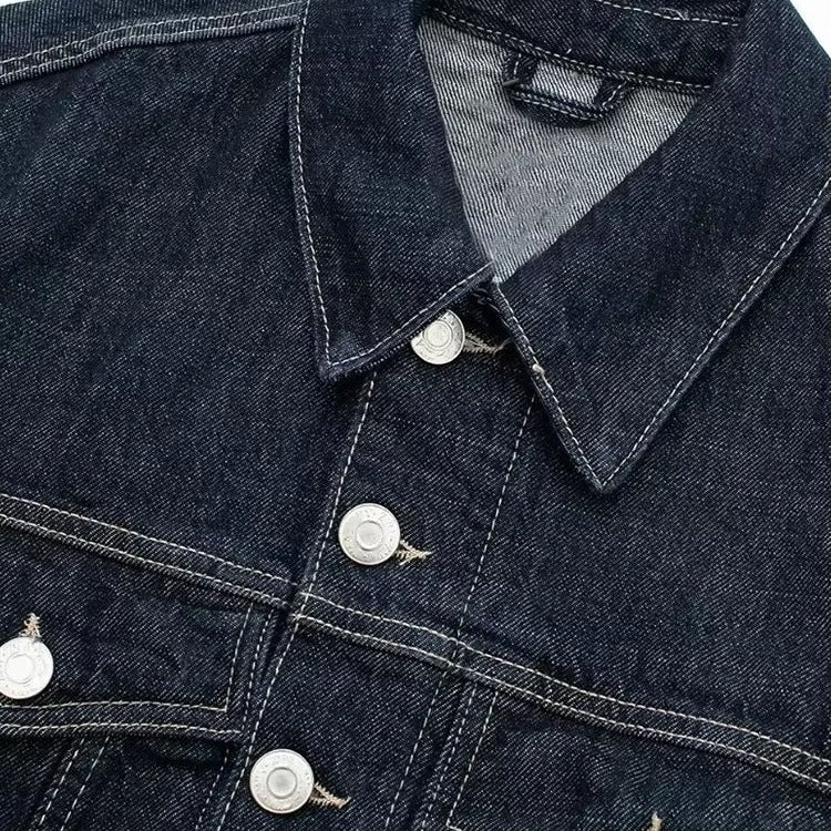 Women's Vintage Cropped Denim Jacket