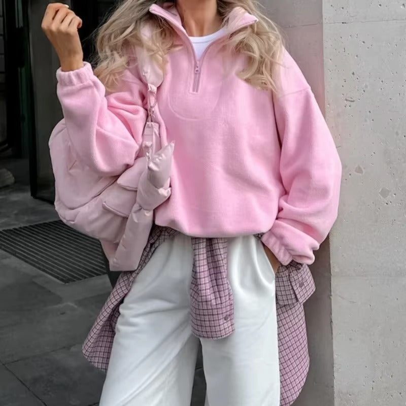 Women's Soft Pink Pullover Hoodie