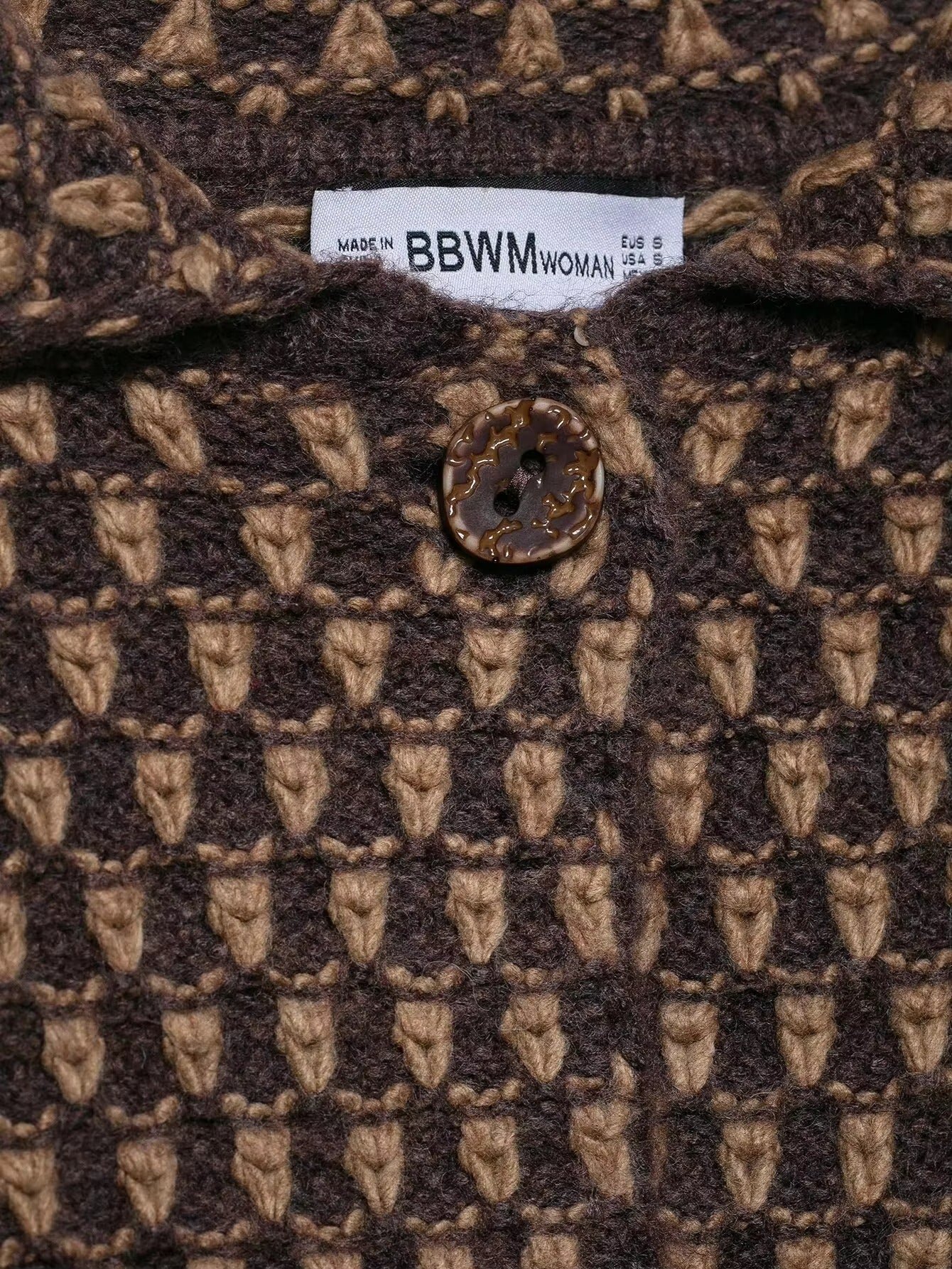 Women's Oversized Jacquard Knit Cardigan