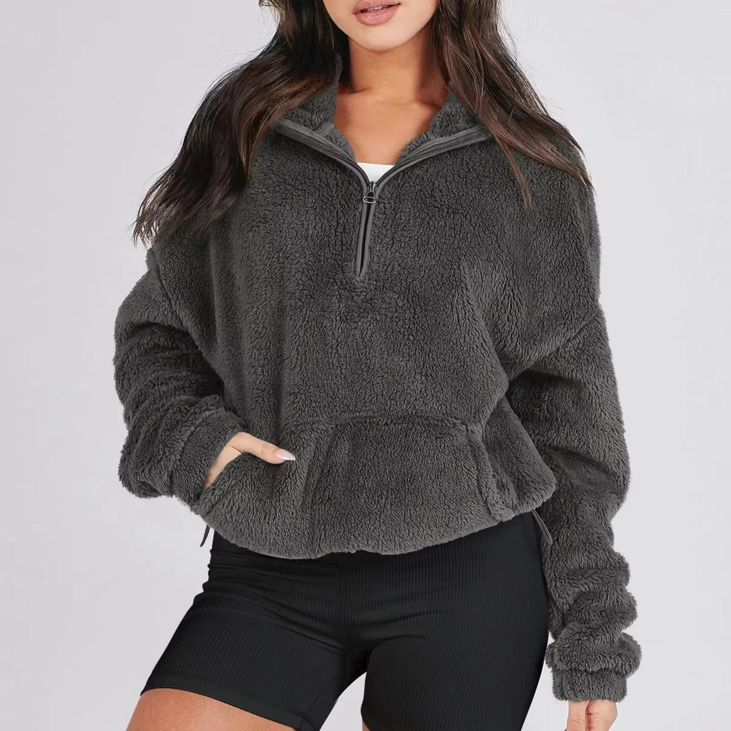 Women's Cozy Plush Half-Zip Fleece Pullover
