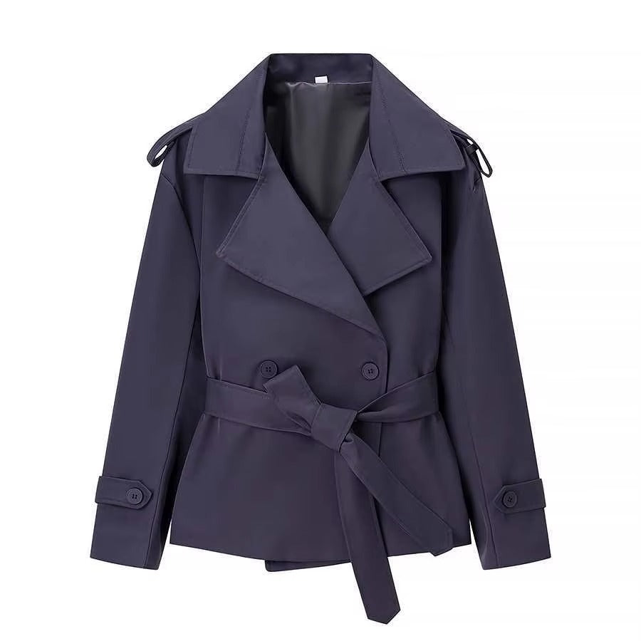 Women's Cropped Belted Blazer