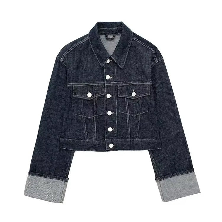 Women's Vintage Cropped Denim Jacket