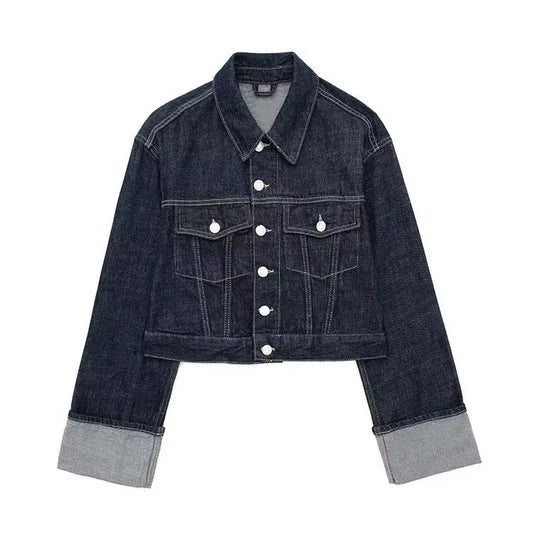 Women's Vintage Cropped Denim Jacket