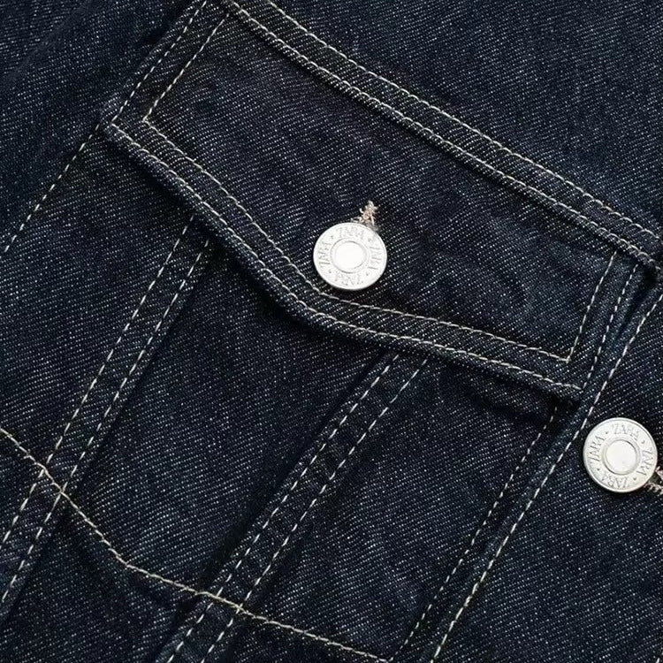 Women's Vintage Cropped Denim Jacket