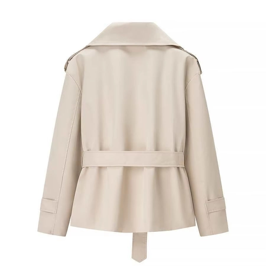 Women's Cropped Belted Blazer