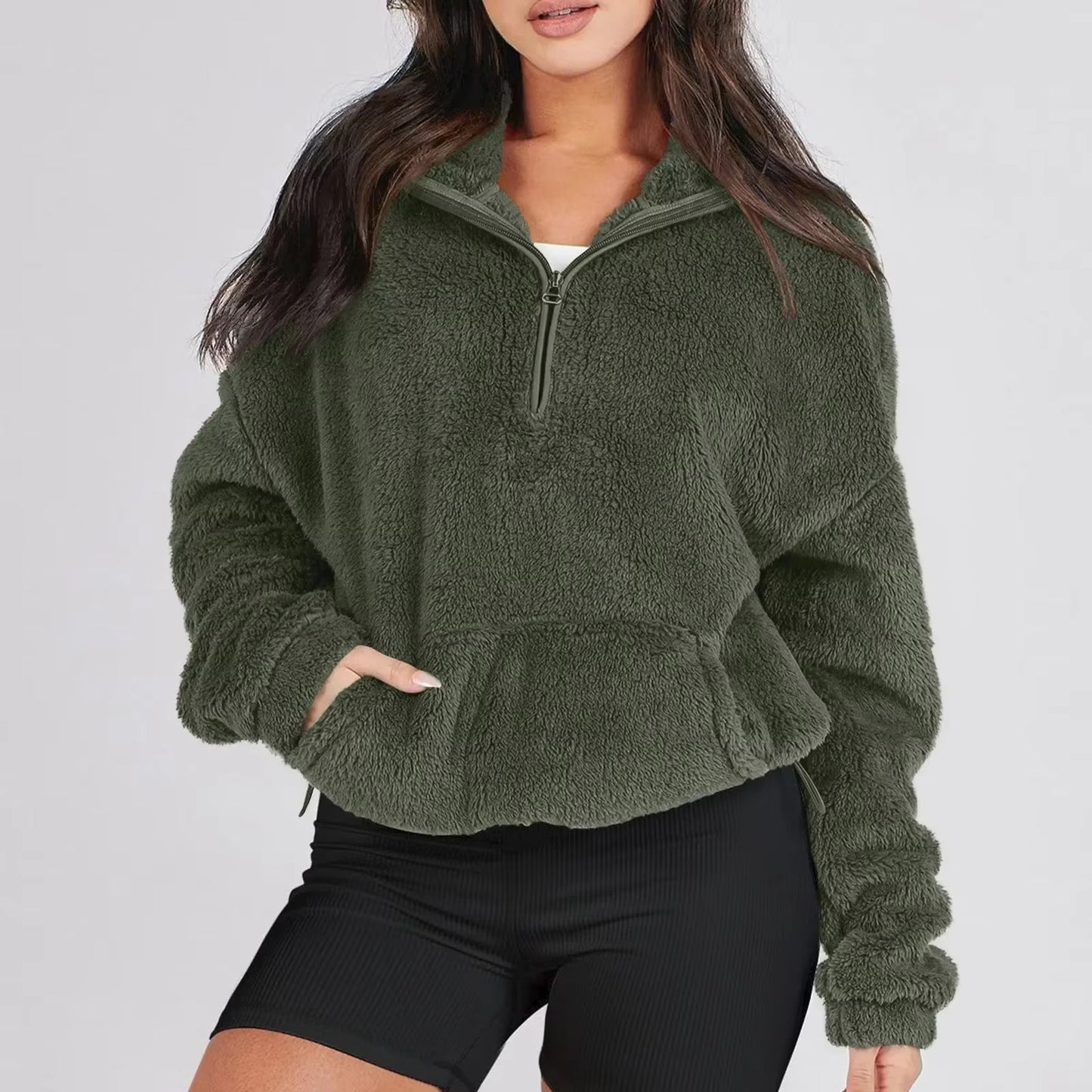 Women's Cozy Plush Half-Zip Fleece Pullover