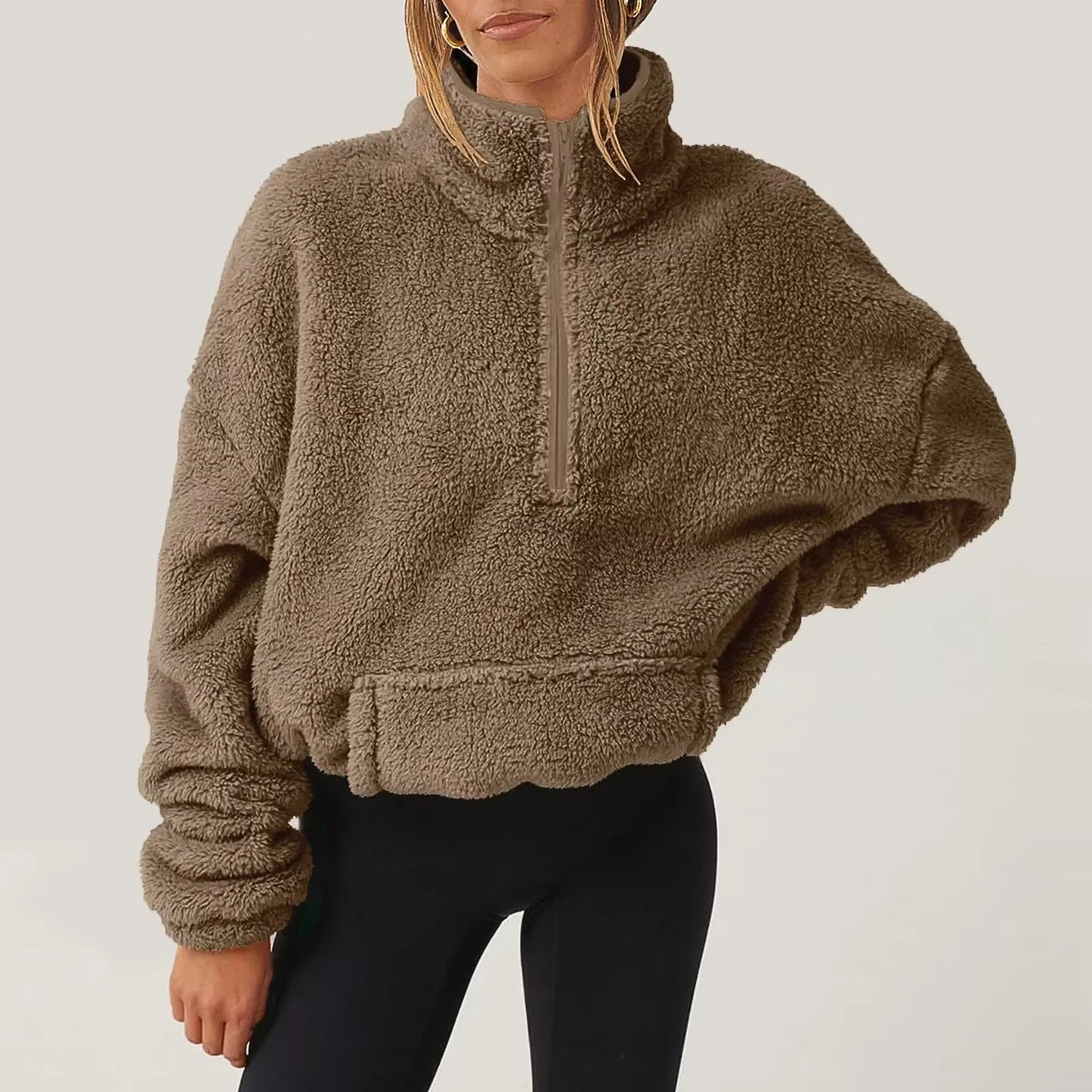 Women's Cozy Plush Half-Zip Fleece Pullover