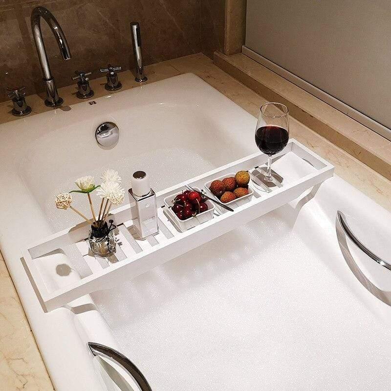 Wooden Bath Caddy Tray for Relaxing Tub Moments