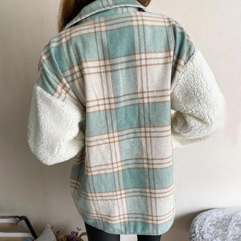 Plaid Hooded Winter Jacket