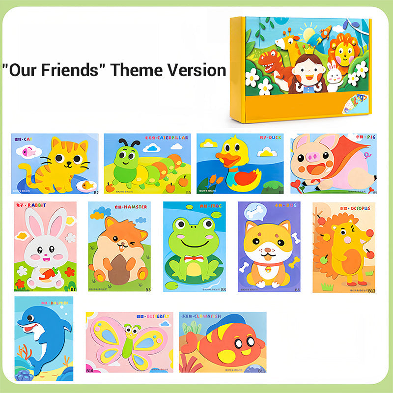 Kids DIY 3D EVA Sticker Craft Kit for Creative Fun